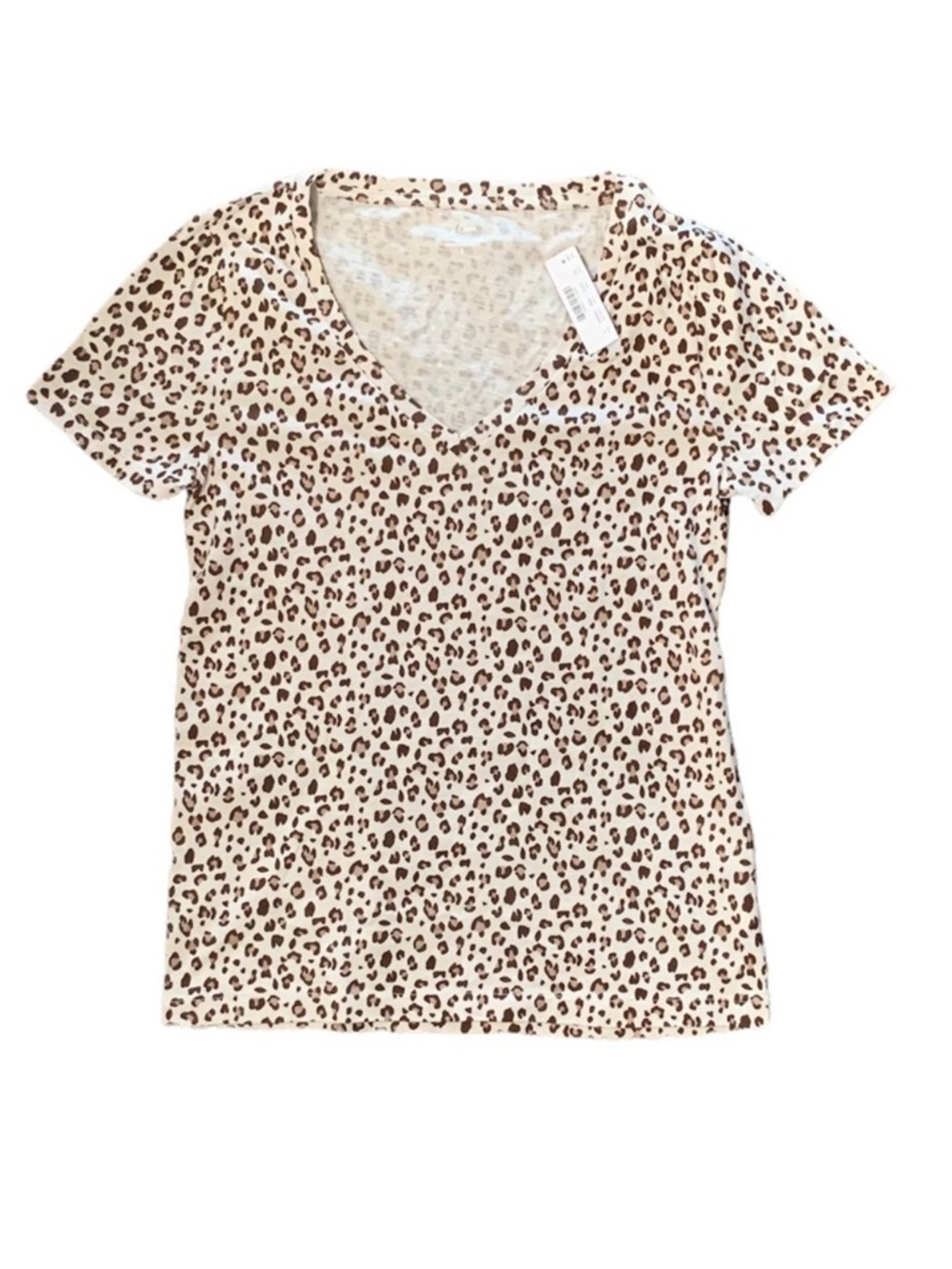 J. Crew Animal Print Short Sleeve Top